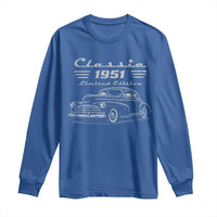 75th Birthday Long Sleeve Shirt Vintage Retro Car Classic 1951 75 Year Old Gift