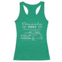 75th Birthday Racerback Tank Top Vintage Retro Car Classic 1951 75 Year Old Gift