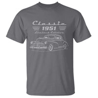 75th Birthday T Shirt Vintage Retro Car Classic 1951 75 Year Old Gift