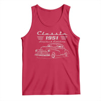 75th Birthday Tank Top Vintage Retro Car Classic 1951 75 Year Old Gift