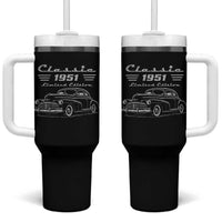 75th Birthday Tumbler With Handle Vintage Retro Car Classic 1951 75 Year Old Gift