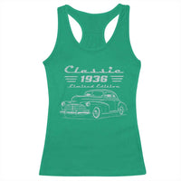 90th Birthday Racerback Tank Top Vintage Retro Car Classic 1936 90 Year Old Gift