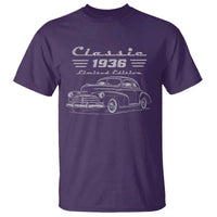 90th Birthday T Shirt Vintage Retro Car Classic 1936 90 Year Old Gift