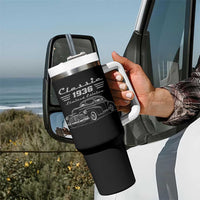 90th Birthday Tumbler With Handle Vintage Retro Car Classic 1936 90 Year Old Gift