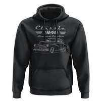 80th Birthday Hoodie Vintage Retro Car Classic 1946 80 Year Old Gift