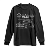 80th Birthday Long Sleeve Shirt Vintage Retro Car Classic 1946 80 Year Old Gift