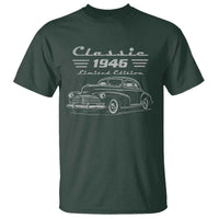 80th Birthday T Shirt Vintage Retro Car Classic 1946 80 Year Old Gift