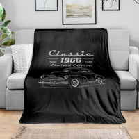 60th Birthday Throw Blanket Vintage Retro Car Classic 1966 60 Year Old Gift