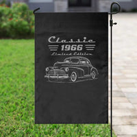 60th Birthday Garden Flag Vintage Retro Car Classic 1966 60 Year Old Gift