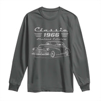 60th Birthday Long Sleeve Shirt Vintage Retro Car Classic 1966 60 Year Old Gift