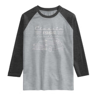 60th Birthday Raglan Shirt Vintage Retro Car Classic 1966 60 Year Old Gift