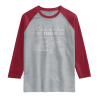 60th Birthday Raglan Shirt Vintage Retro Car Classic 1966 60 Year Old Gift