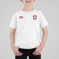 Switzerland T Shirt For Kid Vintage Retro Swiss Flag
