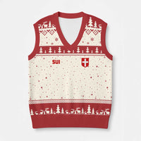 Switzerland V-Neck Knit Sweater Vest Vintage Retro Swiss Flag