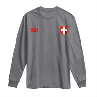 Switzerland Long Sleeve Shirt Vintage Retro Swiss Flag
