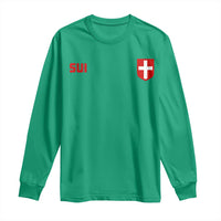 Switzerland Long Sleeve Shirt Vintage Retro Swiss Flag