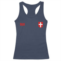 Switzerland Racerback Tank Top Vintage Retro Swiss Flag