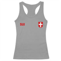 Switzerland Racerback Tank Top Vintage Retro Swiss Flag