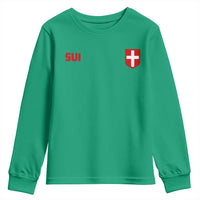 Switzerland Youth Sweatshirt Vintage Retro Swiss Flag