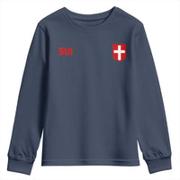 Switzerland Youth Sweatshirt Vintage Retro Swiss Flag