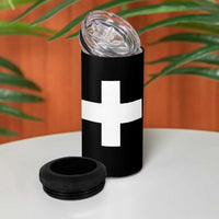 Swiss Vintage Cross Flag Switzerland 4 in 1 Can Cooler Tumbler