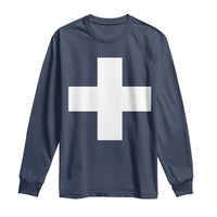 Swiss Vintage Cross Flag Switzerland Long Sleeve Shirt