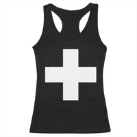Swiss Vintage Cross Flag Switzerland Racerback Tank Top