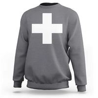 Swiss Vintage Cross Flag Switzerland Sweatshirt