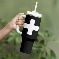 Swiss Vintage Cross Flag Switzerland Tumbler With Handle