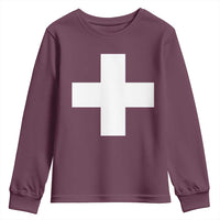 Swiss Vintage Cross Flag Switzerland Youth Sweatshirt