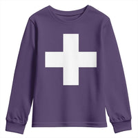Swiss Vintage Cross Flag Switzerland Youth Sweatshirt