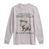 Funny Capybara Long Sleeve Shirt Retro Smart Fella Capybara Vintage 90s