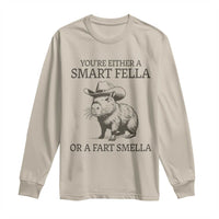 Funny Capybara Long Sleeve Shirt Retro Smart Fella Capybara Vintage 90s