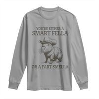 Funny Capybara Long Sleeve Shirt Retro Smart Fella Capybara Vintage 90s