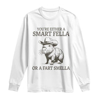 Funny Capybara Long Sleeve Shirt Retro Smart Fella Capybara Vintage 90s