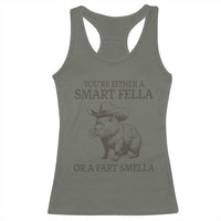 Funny Capybara Racerback Tank Top Retro Smart Fella Capybara Vintage 90s
