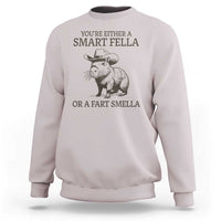 Funny Capybara Sweatshirt Retro Smart Fella Capybara Vintage 90s - Wonder Print Shop