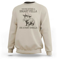 Funny Capybara Sweatshirt Retro Smart Fella Capybara Vintage 90s - Wonder Print Shop