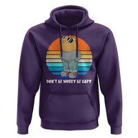 Funny Capybara Hoodie Vintage Rodent Dont Be Worry Be Capy Chill Capybara
