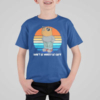 Funny Capybara T Shirt For Kid Vintage Rodent Dont Be Worry Be Capy Chill Capybara - Wonder Print Shop