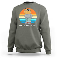 Funny Capybara Sweatshirt Vintage Rodent Dont Be Worry Be Capy Chill Capybara - Wonder Print Shop