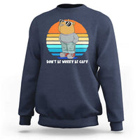 Funny Capybara Sweatshirt Vintage Rodent Dont Be Worry Be Capy Chill Capybara - Wonder Print Shop