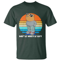 Funny Capybara T Shirt Vintage Rodent Dont Be Worry Be Capy Chill Capybara - Wonder Print Shop