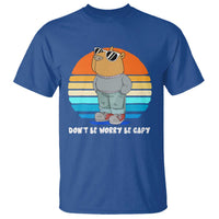 Funny Capybara T Shirt Vintage Rodent Dont Be Worry Be Capy Chill Capybara - Wonder Print Shop