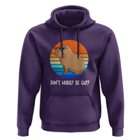 Funny Capybara Hoodie Vintage Rodent Dont Be Worry Be Capy
