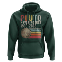 Never Forget Pluto Hoodie Retro Style Funny Space Science