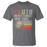 Never Forget Pluto T Shirt Retro Style Funny Space Science - Wonder Print Shop