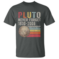 Never Forget Pluto T Shirt Retro Style Funny Space Science - Wonder Print Shop