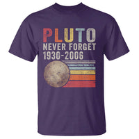 Never Forget Pluto T Shirt Retro Style Funny Space Science - Wonder Print Shop