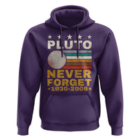 Never Forget Pluto Hoodie Retro Style Funny Space Science 1930-2006